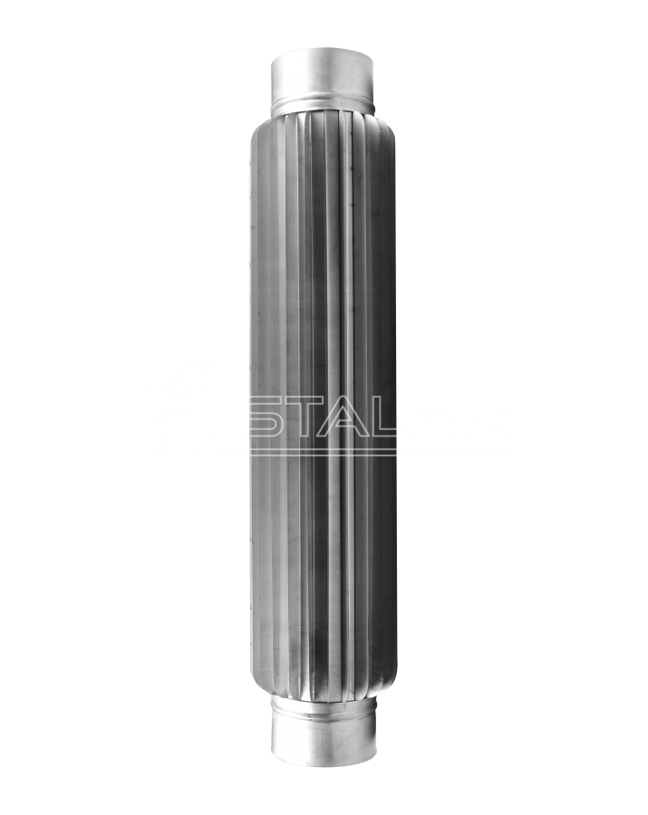 Single wall radiator pipe (Eco mono AISI 201) - diameter Ø160, length 1 m, thickness 0,8 mm